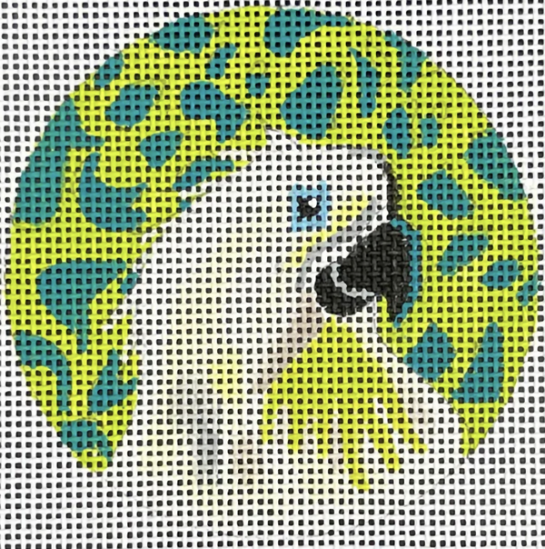 Needlepoint Handpainted Colors of Praise White Parrot 3"