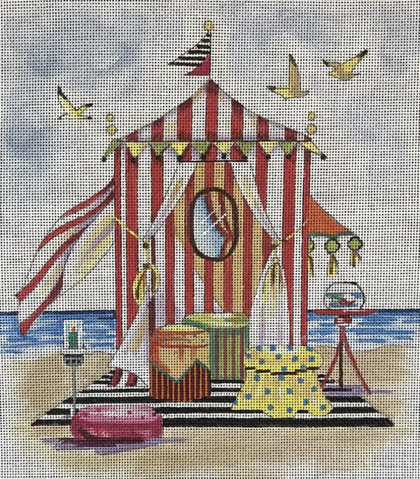 Needlepoint Handpainted Colors of Praise Beach Tent 9x10
