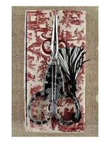 Sajou Embroidery Scissors Black Calais Lace Motif 4-1/2"