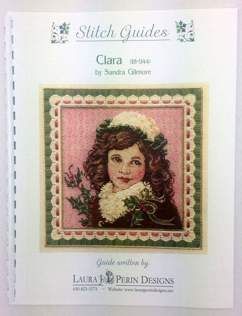 Needlepoint Handpainted Sandra Gilmore Christmas Clara w/ Stitch Guide