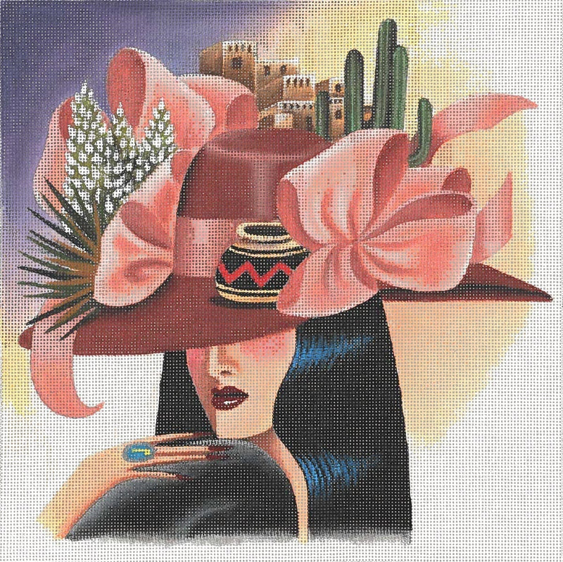 Needlepoint Handpainted Leigh Designs Desert Song w/ Stitch Guide