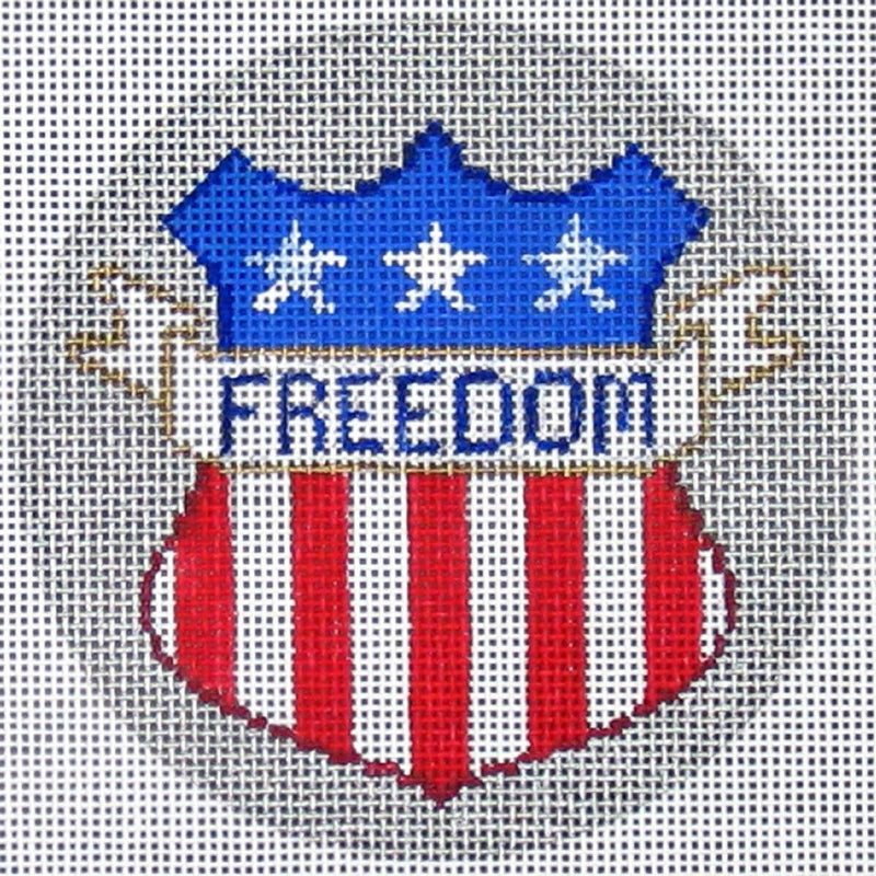 NEEDLEPOINT Handpainted Amanda Lawford AMERICA ORNAMENT Freedom DC Designs