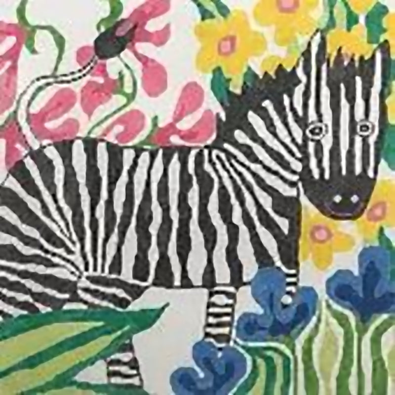 Needlepoint Handpainted Jean Smith Garden Zebra 14x14
