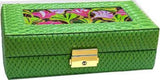 Needlepoint Lee Jewelry Case Leather Alligator Green - Canvas Sold Separately
