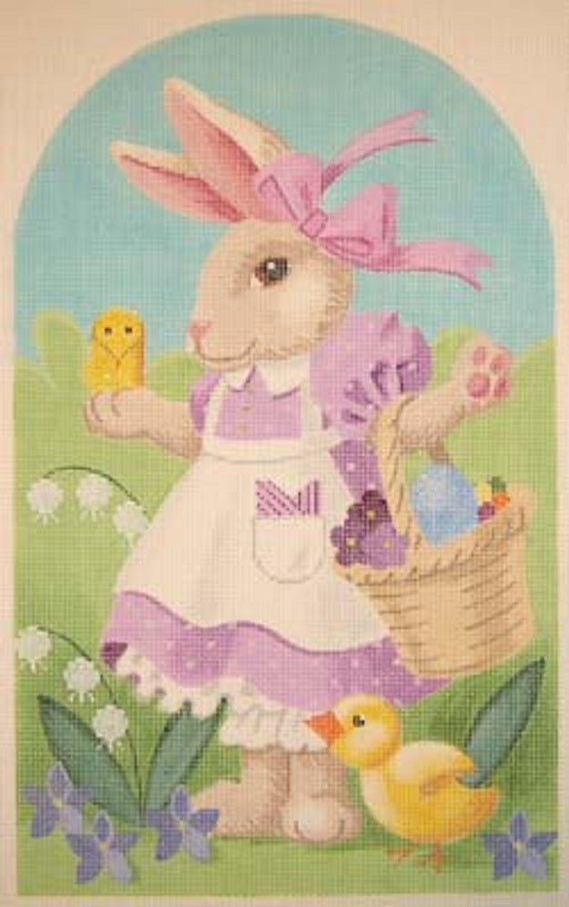 Needlepoint Handpainted EASTER Bunny RUTHIE Labors of Love 8x12