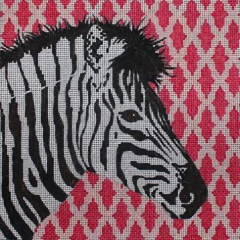 Needlepoint Handpainted Colors of Praise Zebra 14x14